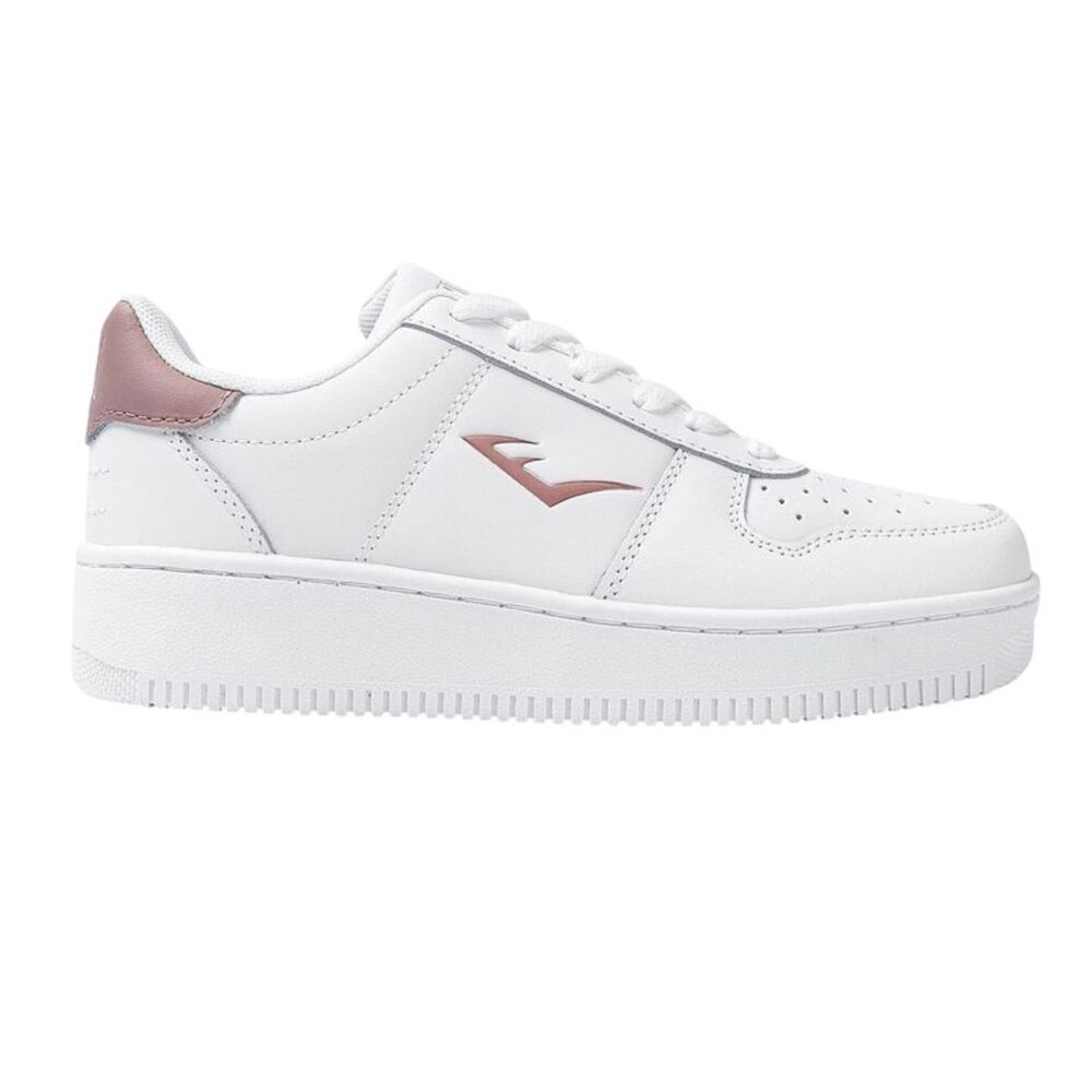 Everlast Childrens/Kids Hanshi Action Leather Platform Sneakers / White/Pink